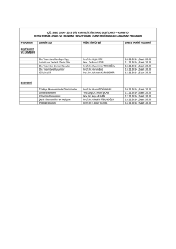 &Ccedil;.&Uuml;. S.B.E. 2014 - 2015 G&Uuml;Z YARIYILI İKTİSAT ABD DIŞ TİCARET