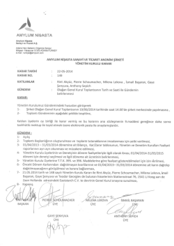 149 YK Kararı - Amylum Nişasta