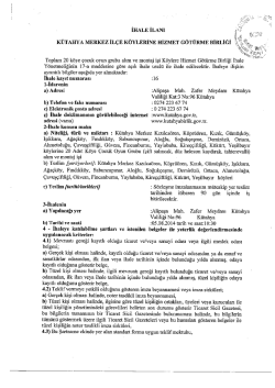 20 k&ouml;ye &ccedil;ocuk oyun grubu alım ve montaj işi ihale ilanı