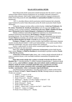 İSLAM D&Uuml;NYASINDA M&Uuml;ZİK İslam D&uuml;nyasında m&uuml;zik