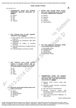 A&Ouml;F T&uuml;rk İdare Tarihi | 2014 Ara Sınav İNDİR