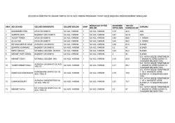 2013/2014 &ouml;ğretim yılı bahar yarıyılı ilk ve acil yardım programı yatay