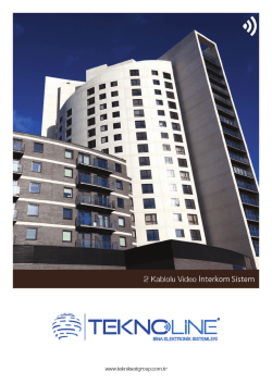 2 Kablolu G&ouml;r&uuml;nt&uuml;l&uuml; Diafon Sistemi