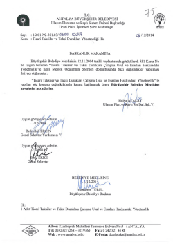 G&uuml;ndemin 75.Maddesi - Antalya Belediyesi