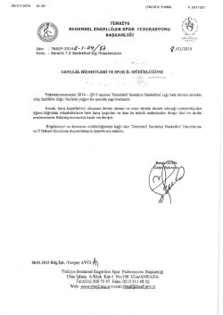 Tekerlekli Sandalye Basketbol Müsabakaları ERTELENDİ