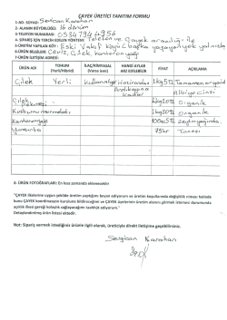 Sevgican Karahan &Uuml;retici Tanıtım Formu