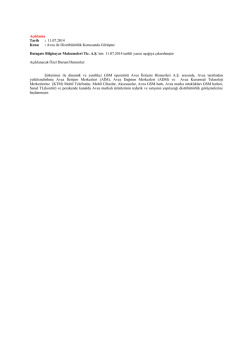 A&ccedil;ıklama Tarih : 11.07.2014 Konu : Avea ile