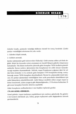 Giderler Hesabı - (İnş. Müh. Mustafa ATMACA)