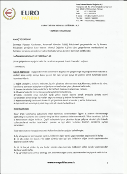 Tazminat Politikası