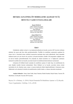 HEYKEL SANATINDA &Ouml;N MODELLEME AŞAMASI VE &Uuml;&Ccedil;