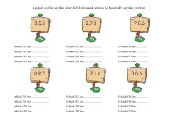 Aşağıda verilen sayıları birer defa kullanarak istenen üç basamaklı