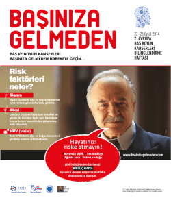 Baş Boyun Kanserleri Broş&uuml;r&uuml; - T&uuml;rkiye Halk Sağlığı Kurumu