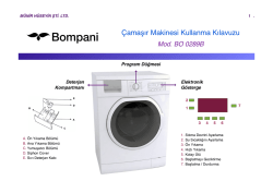 &Ccedil;amaşır Makinesi Kullanma Kılavuzu