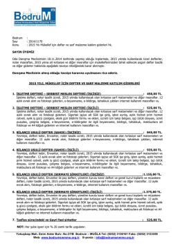2015 yılı m&uuml;kellef i&ccedil;in defter ve sarf malzeme