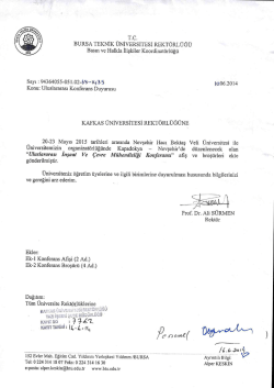 T.C. BURSA TEKNİK &Uuml;NİVERSİTESİ REKT&Ouml;RL&Uuml;Ğ&Uuml;