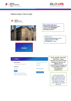 Sisteme erişim | How to login