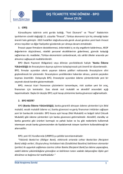 BPO- Banka Ödeme Yükümlülüğü