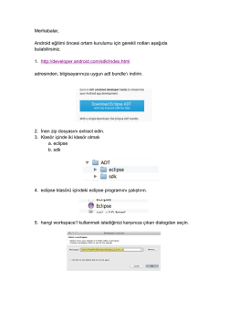 Android Ortam Kurulumu Belgesi