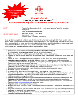 TAKS M, ACIBADEM ve ATAKÖY - İstanbul Cervantes Enstitüsü