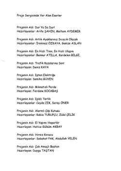Proje Sergisinde Yer Alan Eserler Projenin Adı: Dur Ya Da Dur