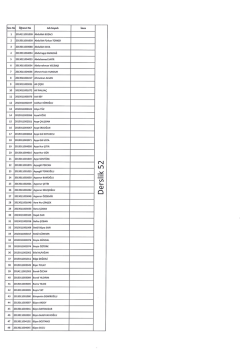 Sıra Nol &Ouml;ğrenci No Adı Soyadı İmza 1 2014111001009