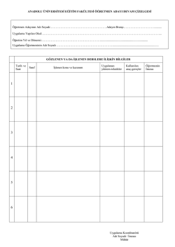 ANADOLU &Uuml;NİVERSİTESİ EĞİTİM FAK&Uuml;LTESİ &Ouml;ĞRETMEN ADAYI