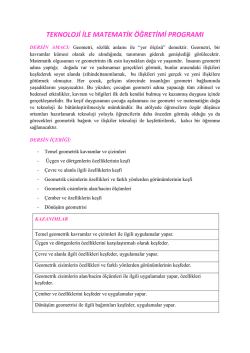 teknoloji ile matematik &ouml;ğretimi programı