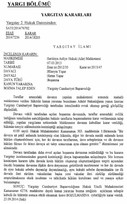 Yargıtay 2. ve 13. Hukuk Dairelerine Ait Kararlar
