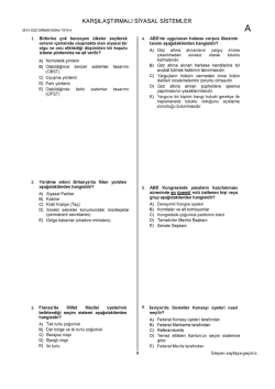 A&Ouml;F Karşılaştırmalı Siyasal Sistemler | 2013 D&ouml;nem Sonu İNDİR