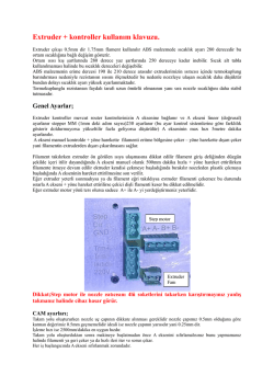 Extruder + kontroller kullanım klavuzu. - laser