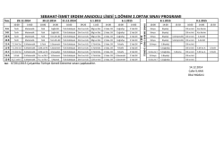 sebahat-ismet erdem anadolu lisesi 1.d&ouml;nem 2.ortak sınav programı