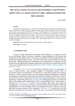 the nexus among financial development and poverty reduction