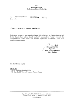 T.C. BAŞBAKANLTK Ozelleştirme Idaresi Başkanlığı