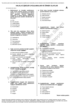 HALKLA iLişKiLER uYGuLAMALARı vE &ouml;RNEK oLAYLAR