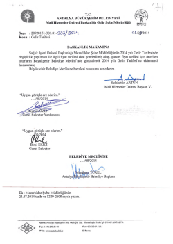 G&uuml;ndemin 71.Maddesi - Antalya Belediyesi