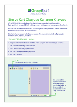 Sim ve Çoklu Kart Okuyucu GT-SC35 Kullanım Kılavuzu