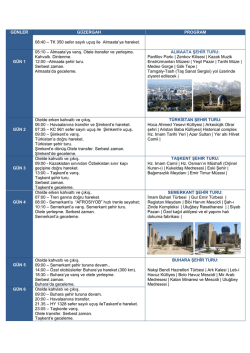 G&Uuml;NLER G&Uuml;ZERGAH PROGRAM 08:40 &ndash; TK 350