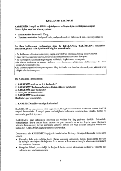 KULLANMA TALİMATı - Ilacprospektusu.com