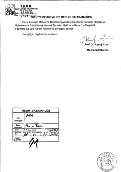 Kanun Teklifinin Metni - Türkiye Büyük Millet Meclisi