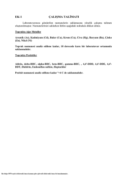 Ek-1 &Ccedil;alışma Talimatı