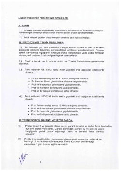 LiNEER vE sEKT&ouml;R PRoB TEKNİK &ouml;zELLiKLERi A.) TANIM