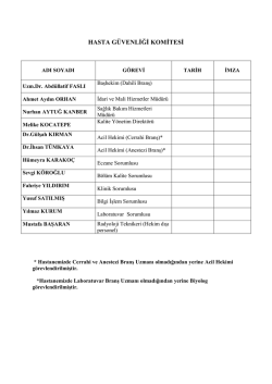 HASTA G&Uuml;VENLİĞİ KOMİTESİ