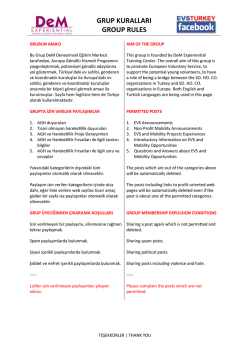 grup kuralları group rules - DeM | Experiential Training Center