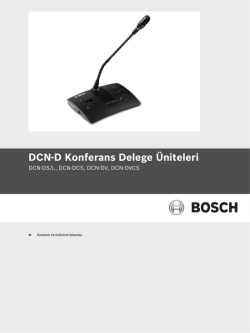 DCN-D Konferans Delege &Uuml;niteleri
