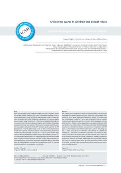 Anogenital Warts in Children and Sexual Abuse &Ccedil;ocuklarda