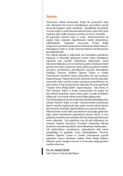 Patoloji Metod Birliği - TC Gıda Tarım ve Hayvancılık Bakanlığı