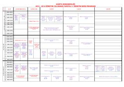 harita mühendisliği 2013 – 2014 öğretim yılı bahar yarıyılı 1. öğretim