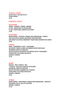 27 Ağustos / AUGUST A&ccedil;ılış Konseri / Opening Concert SUZAN