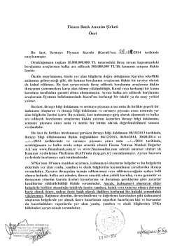 1- Finansbank İzahname &Ouml;zet Ağustos 2014