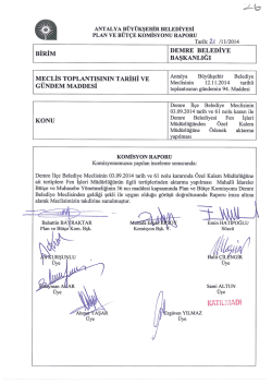 G&uuml;ndemin 26.Maddesi - Antalya Belediyesi